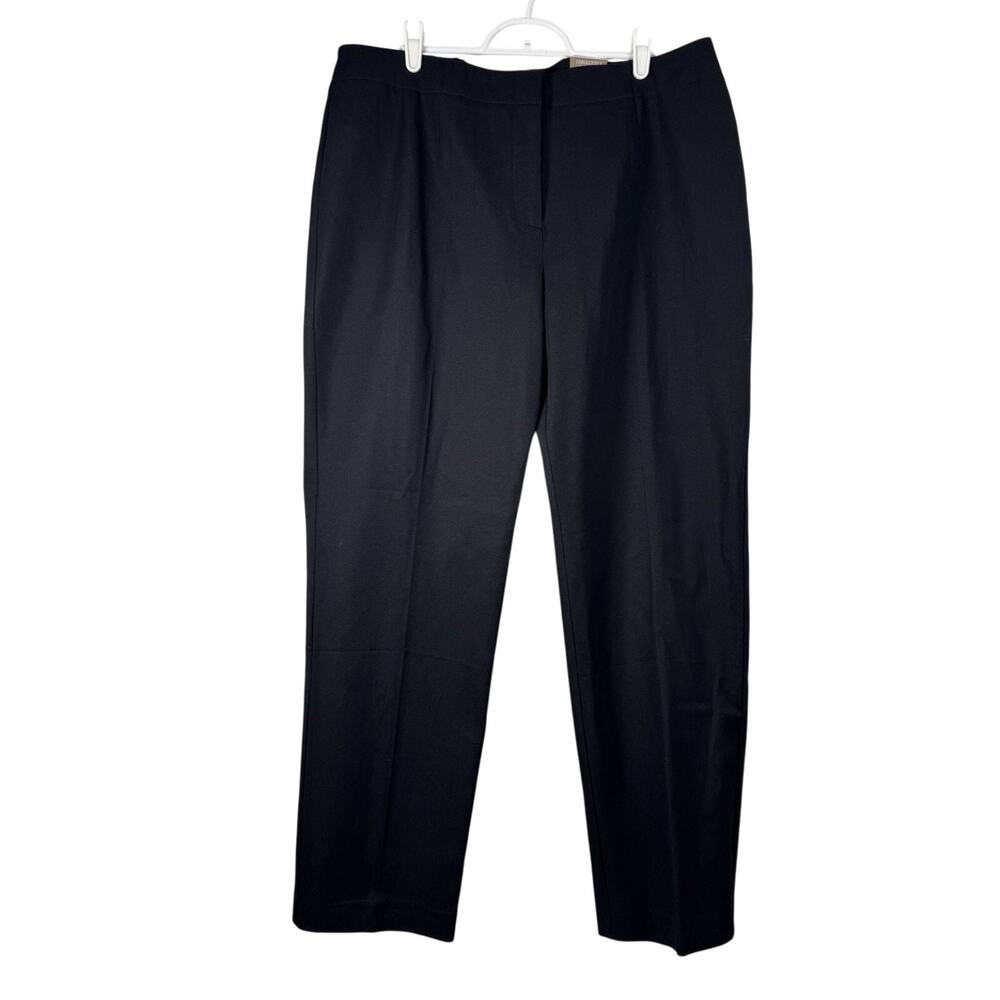 Chicos Fabulously Slimming Katy Straight Dress Pants Sz 3 Short US 16 S Black